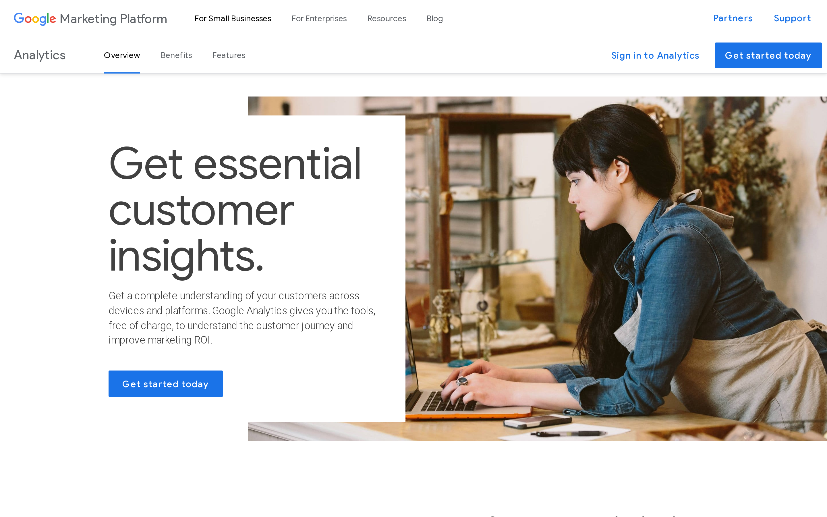 Google Analytics 4 measuring website behavior, engagement, and configured conversions