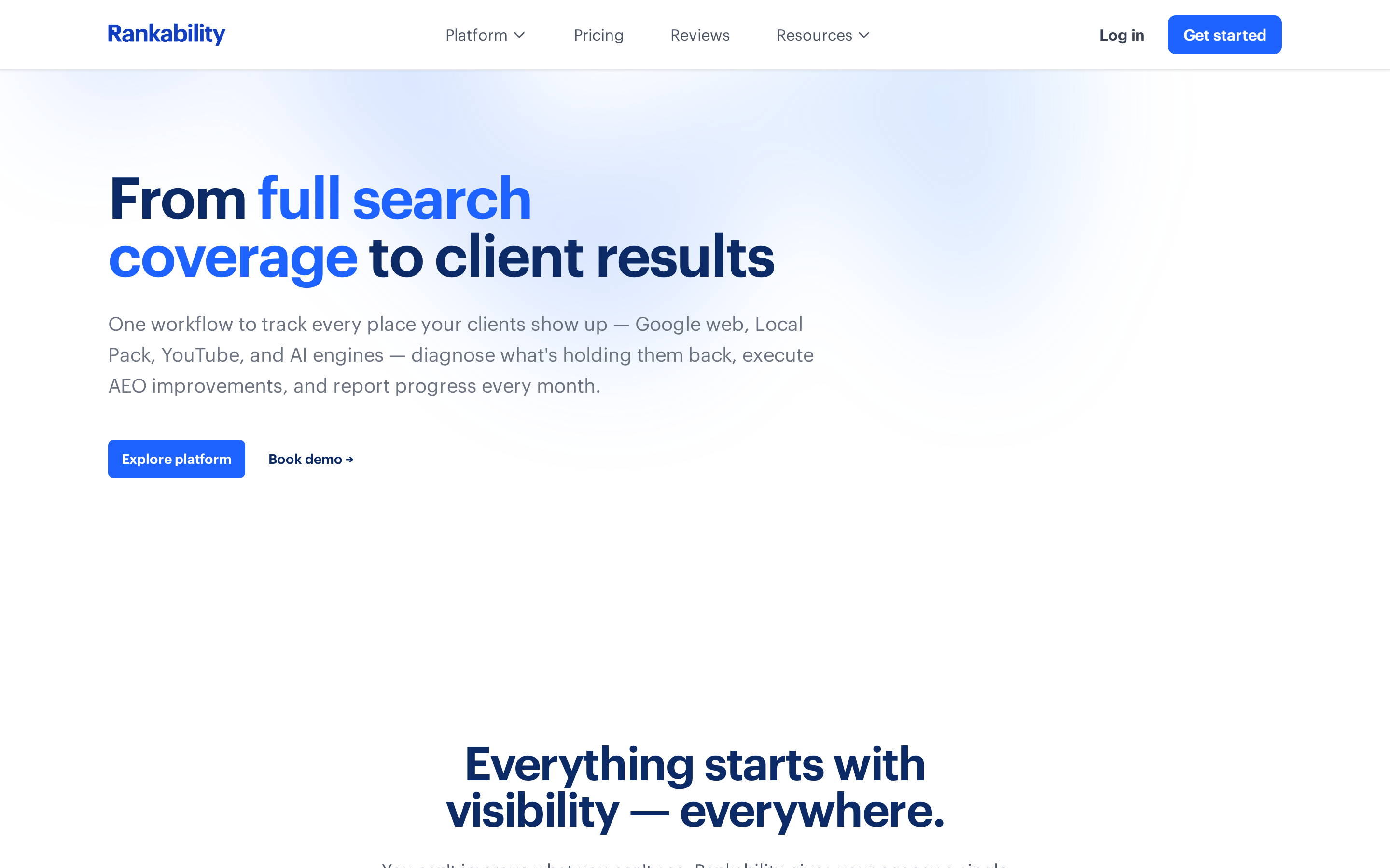Rankability SEO content workspace for scoring, recommendations, and coaching