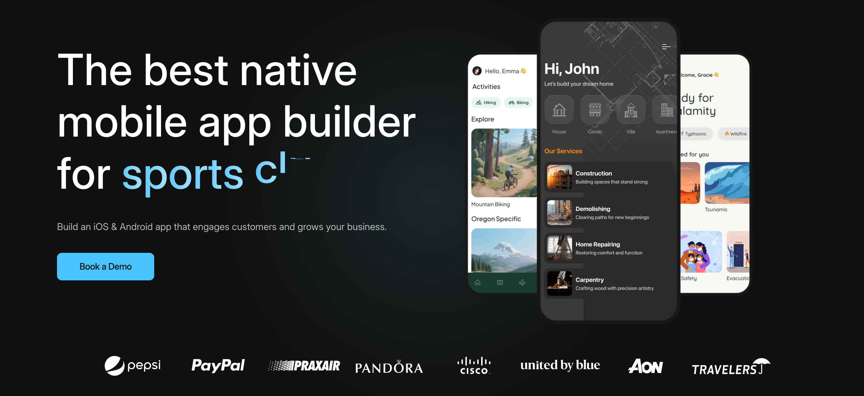 Buildfire landing page