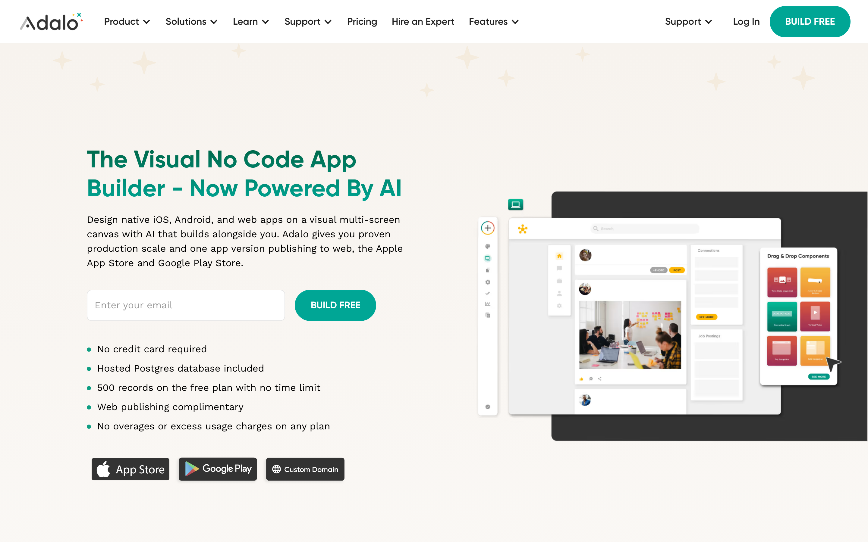 FlutterFlow landing page