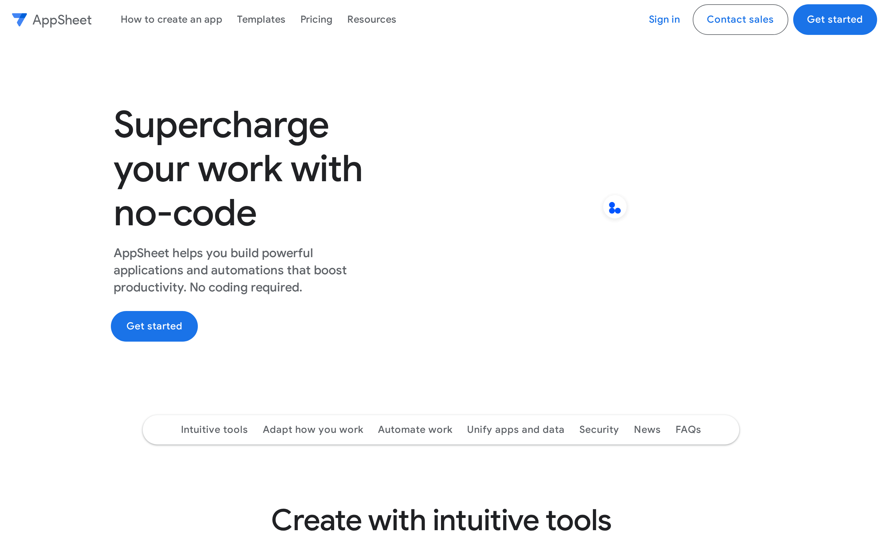 AppSheet data-driven builder for spreadsheet workflows and offline field apps