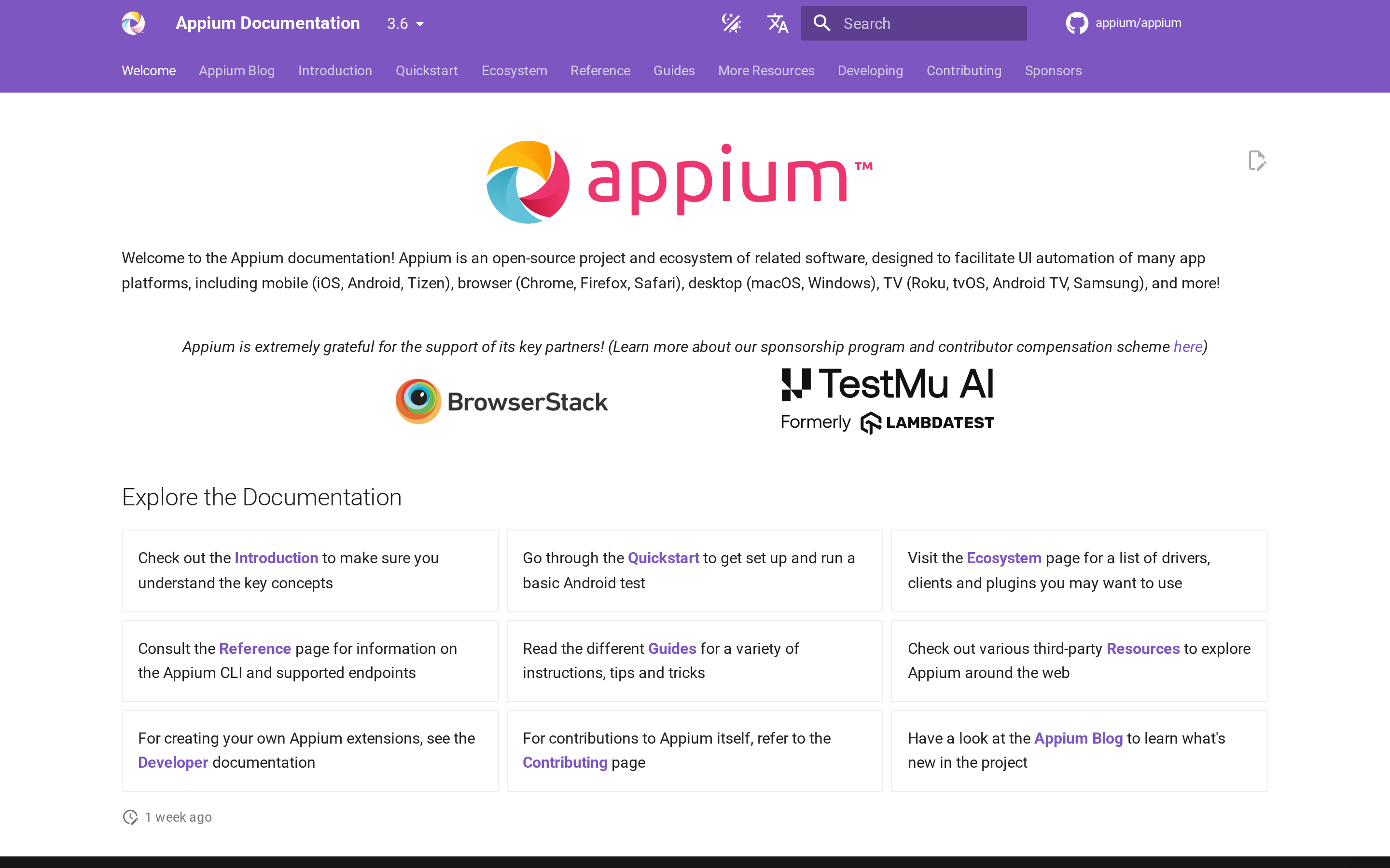 Appium open-source WebDriver automation for native, hybrid, and mobile web apps on Android and iOS