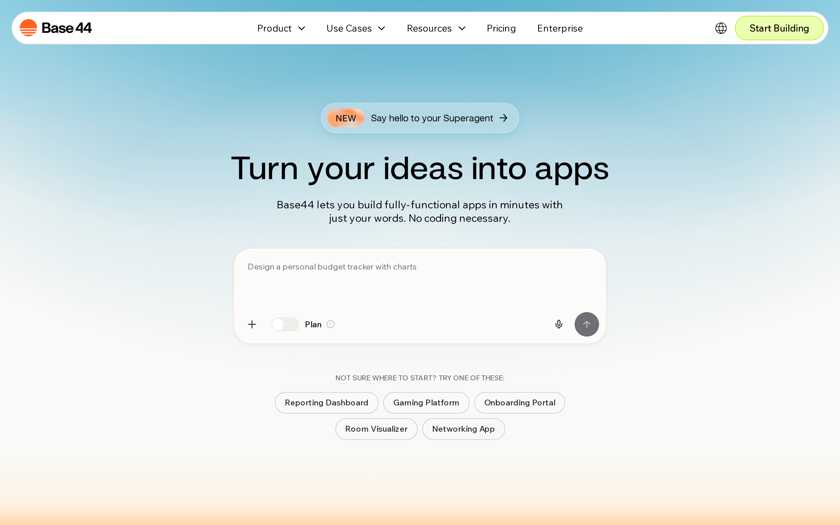 Base44 full-stack web app builder