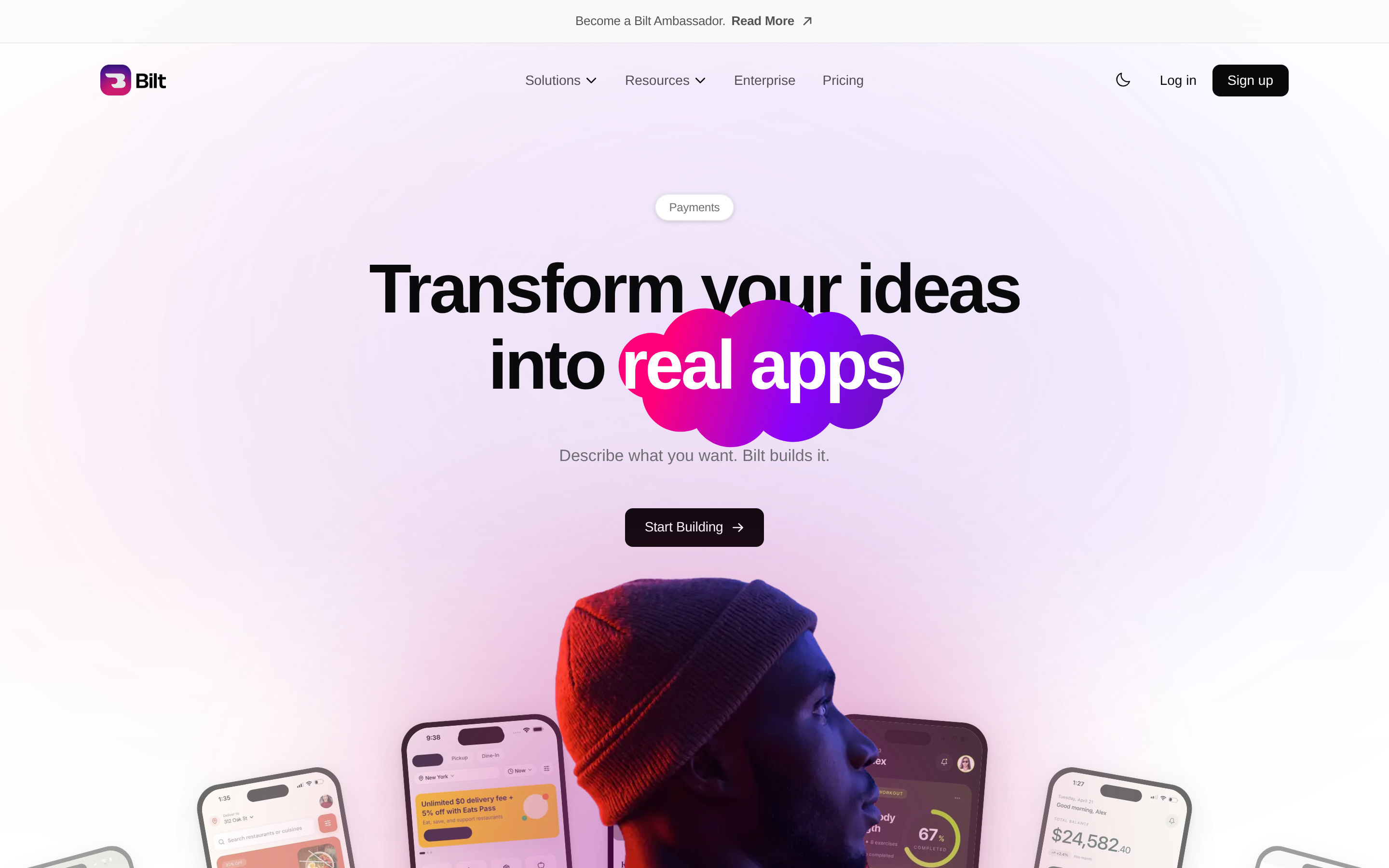 Bilt native iOS and Android app builder for non-technical founders