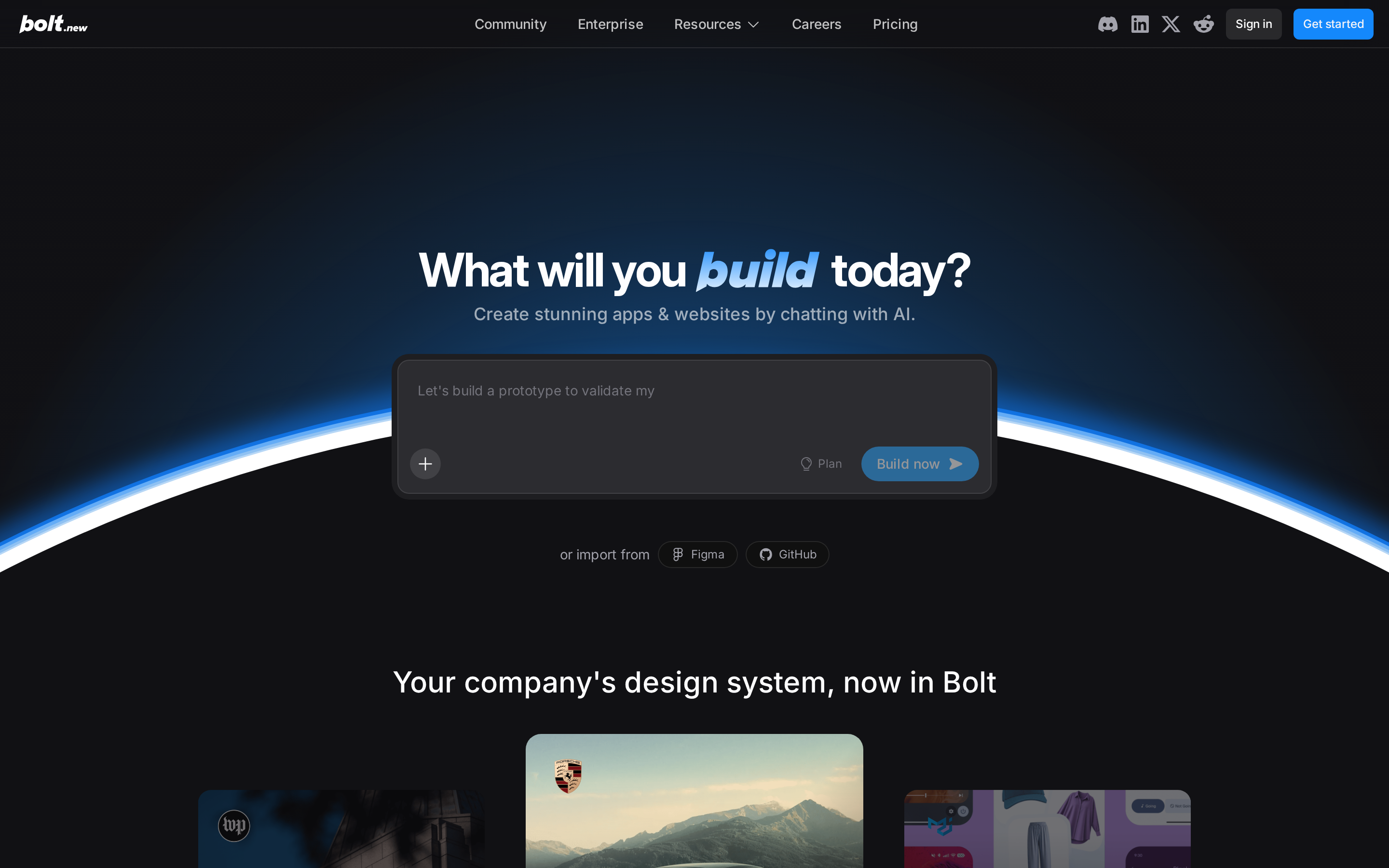 Bolt's browser-native WebContainers environment running Node.js directly in the editor