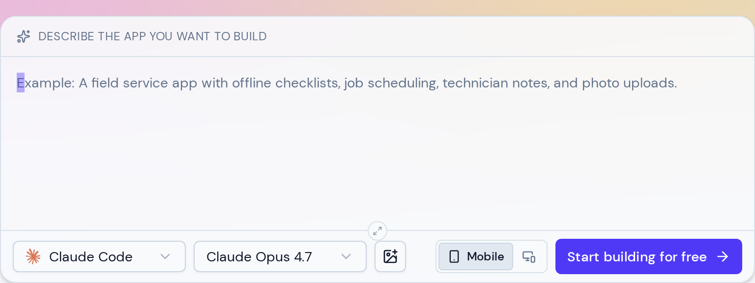 Draftbit low-code mobile app builder with React Native code export