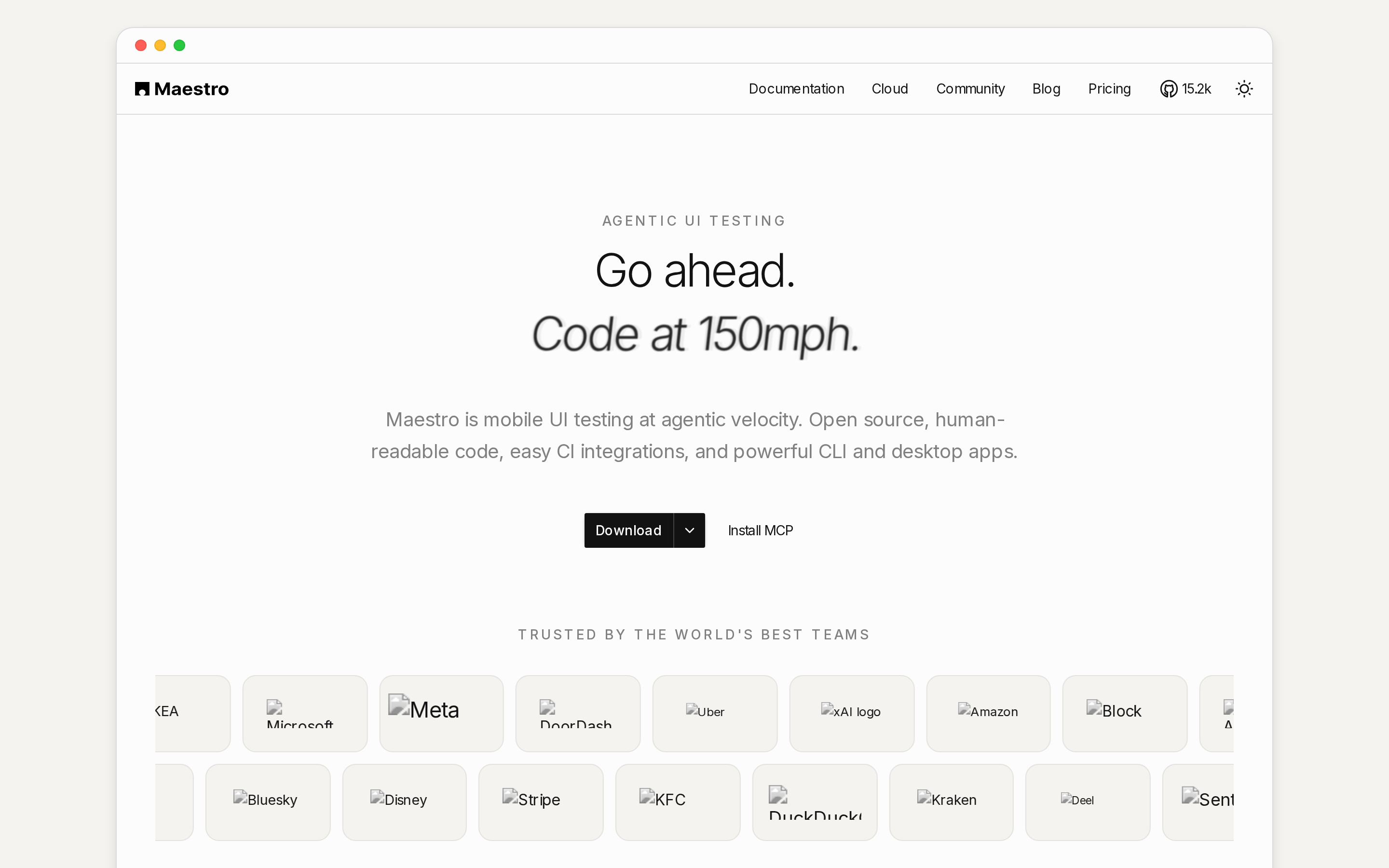 Maestro, an open-source mobile UI testing framework using YAML flows for Android and iOS
