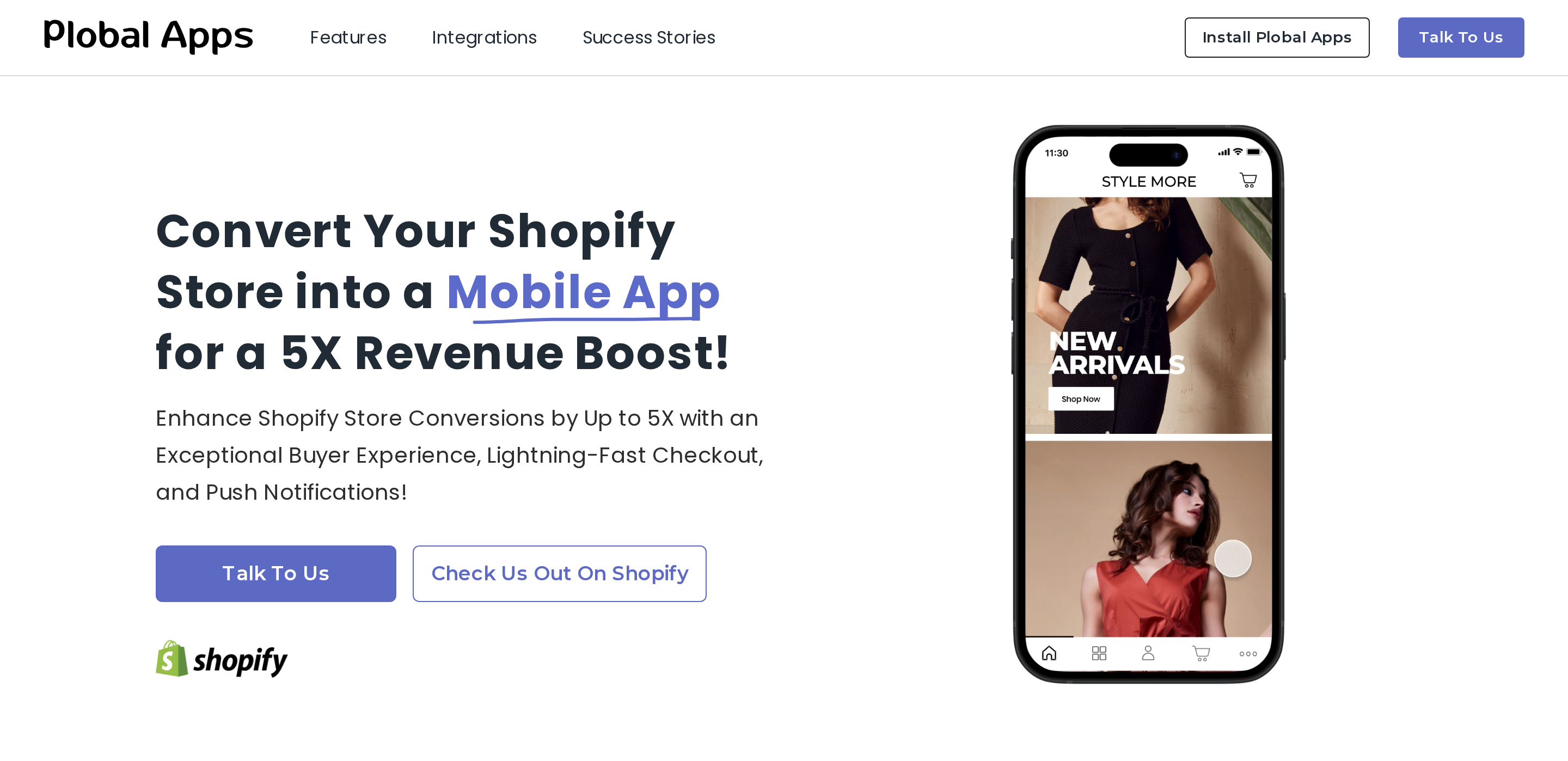 Plobal Apps native mobile storefront platform for Shopify Plus merchants