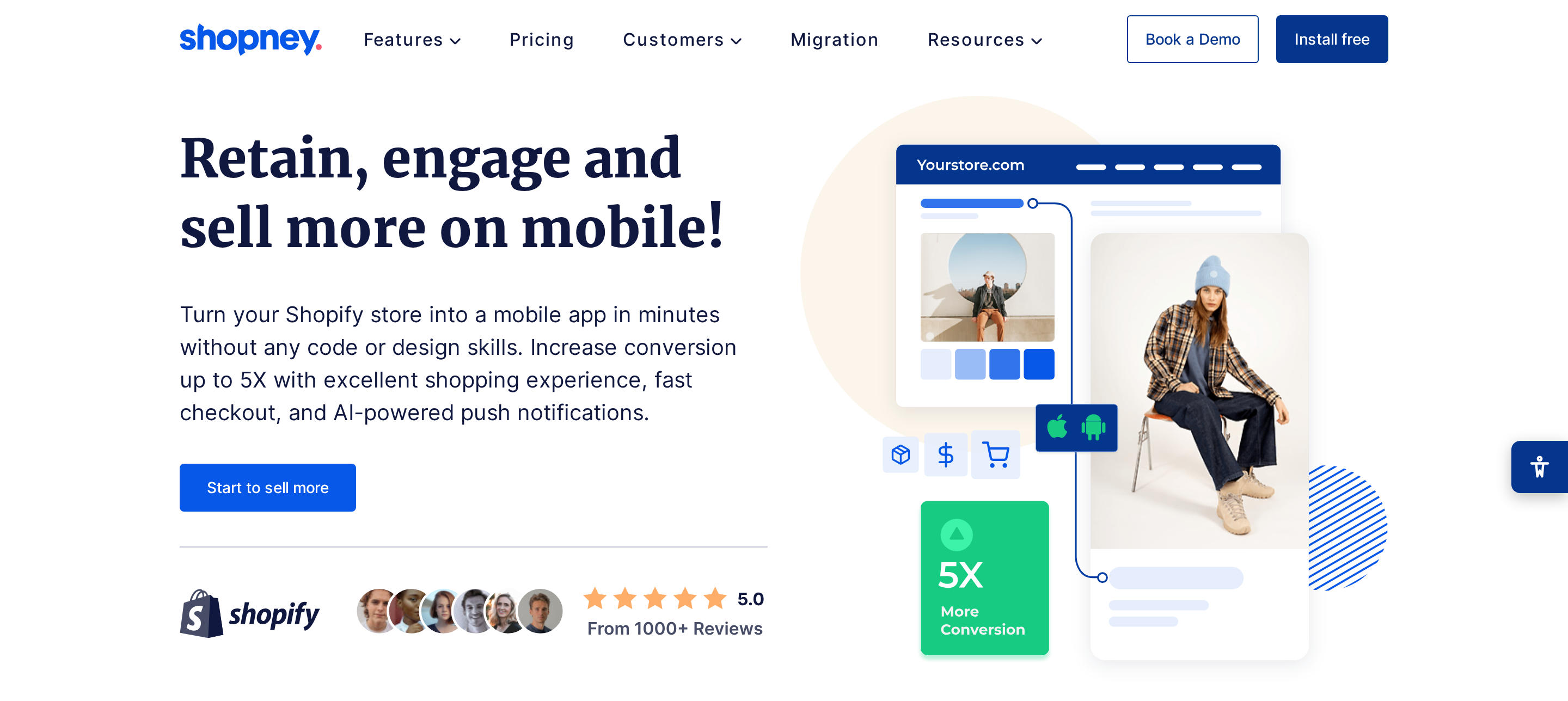 Shopney visual Shopify app builder with integrated live chat