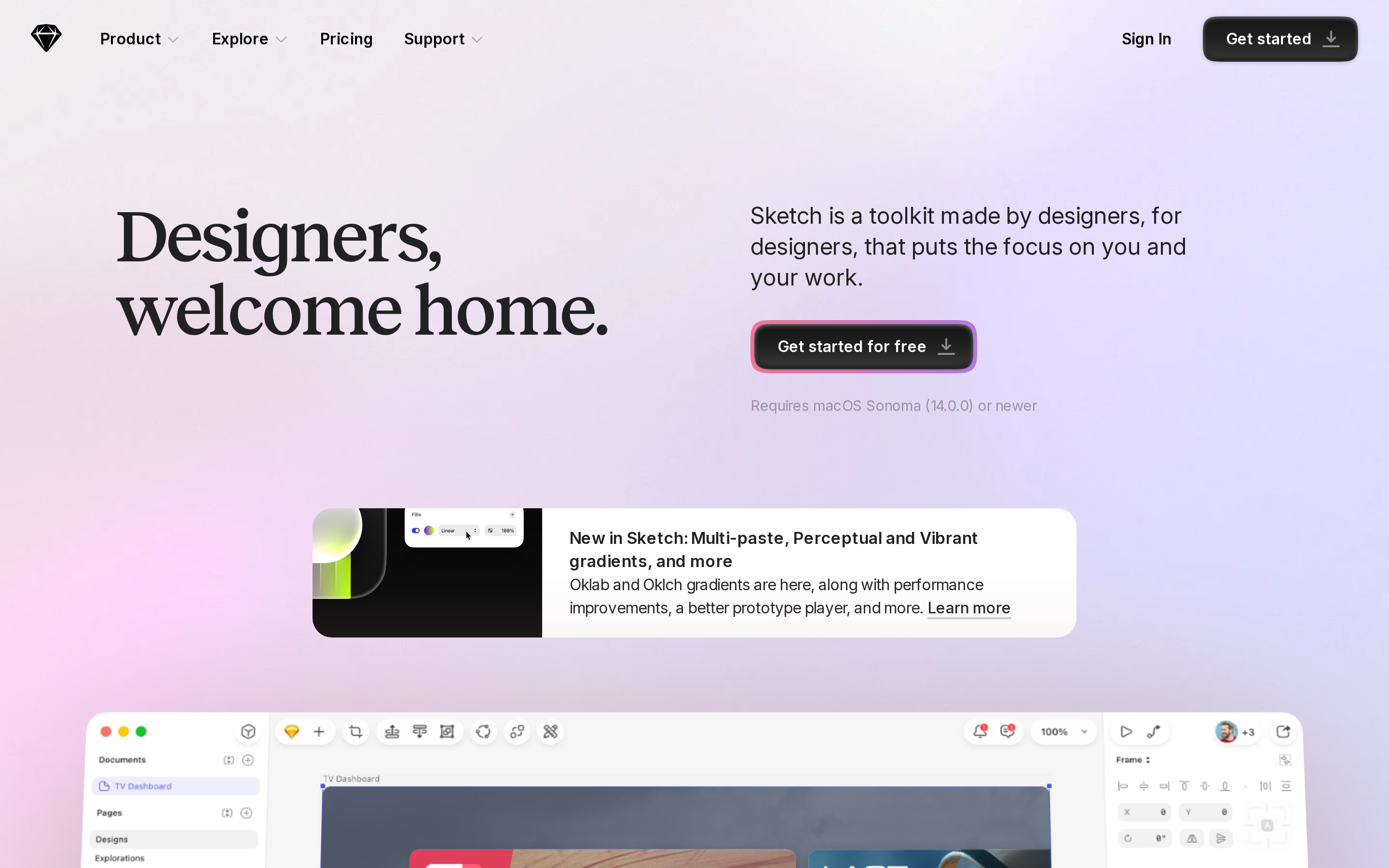 Sketch Mac-native interface design tool for offline product design work