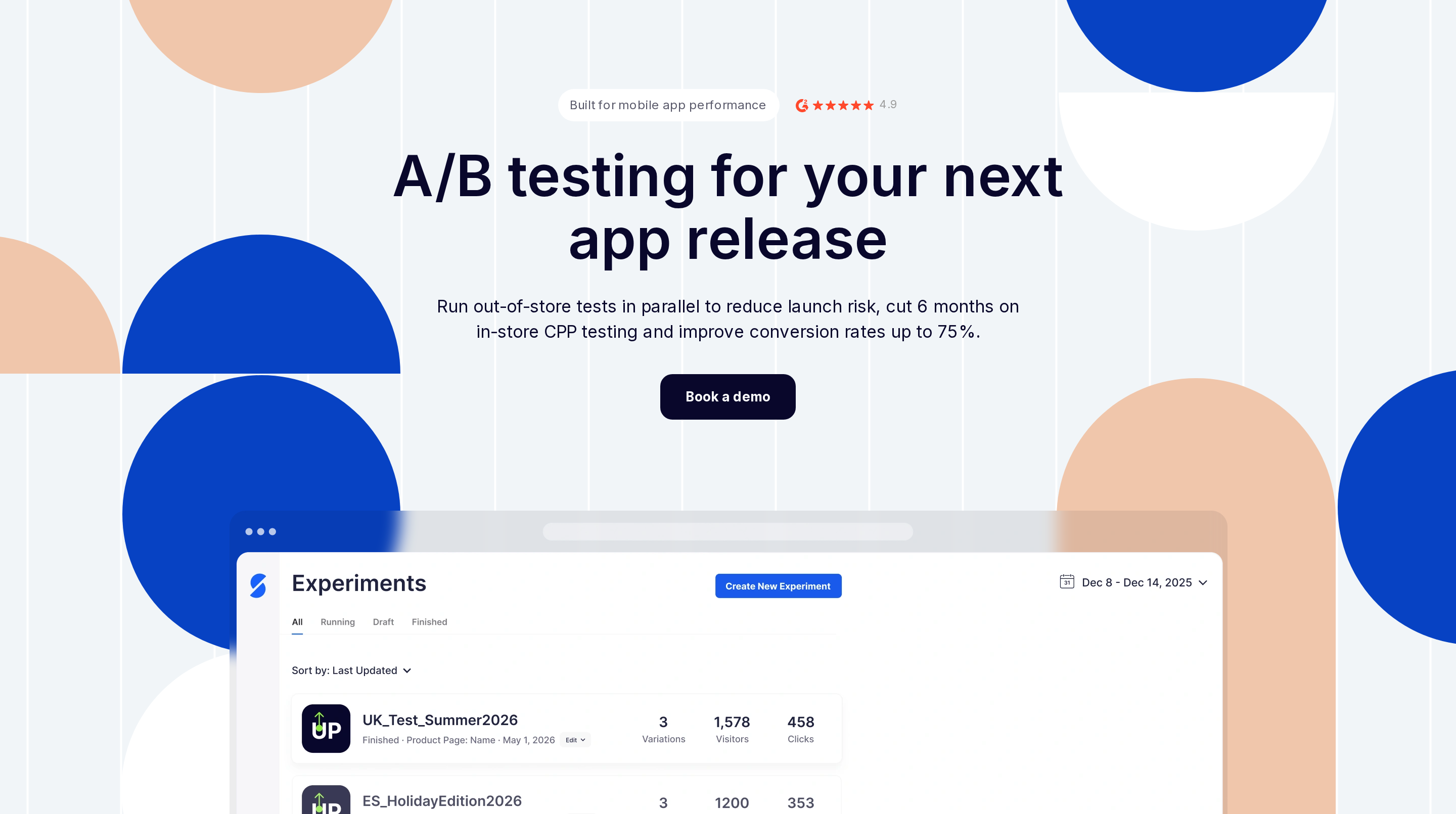 SplitMetrics Optimize platform for testing app store product-page variants