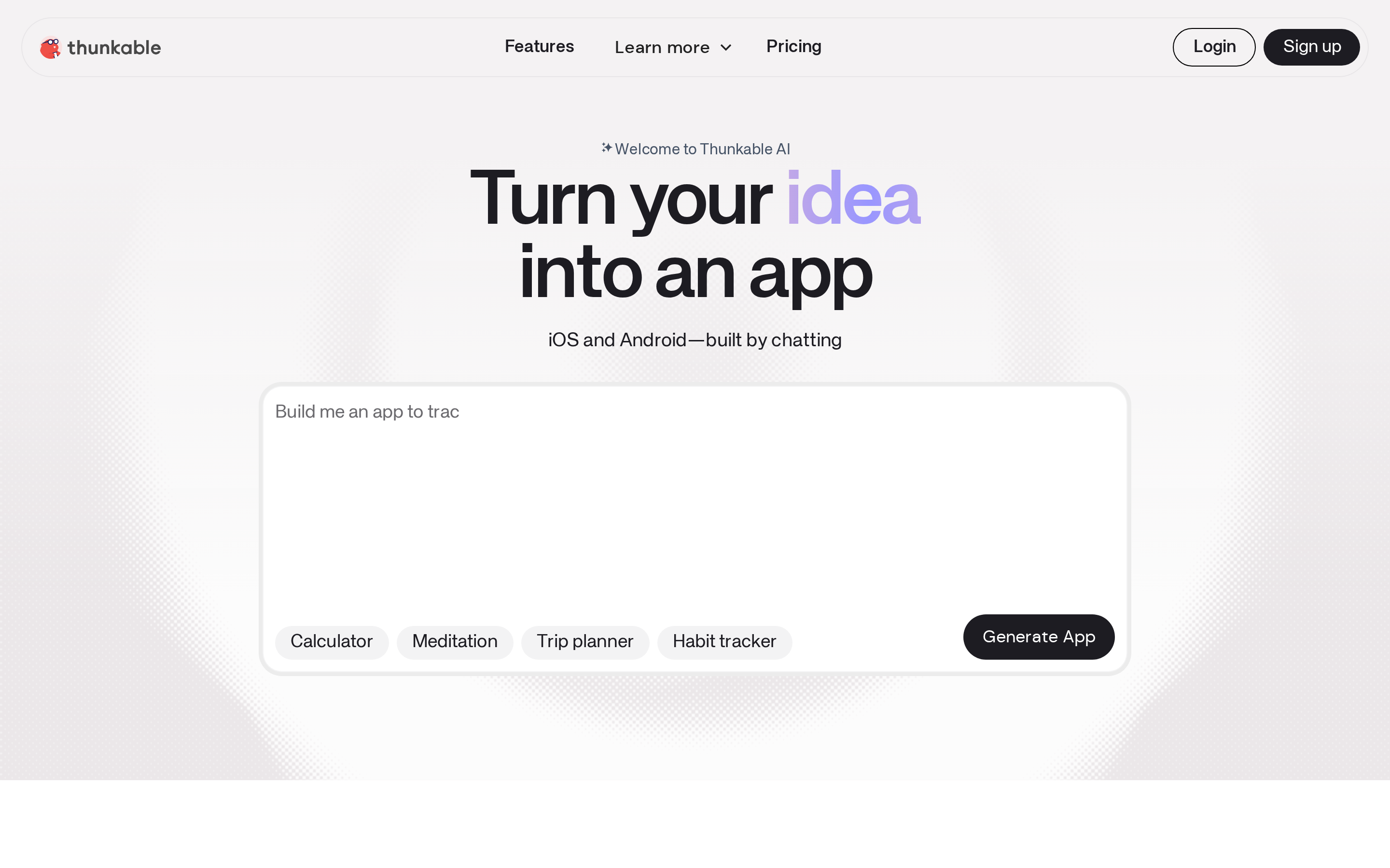 Thunkable block-based visual app builder interface