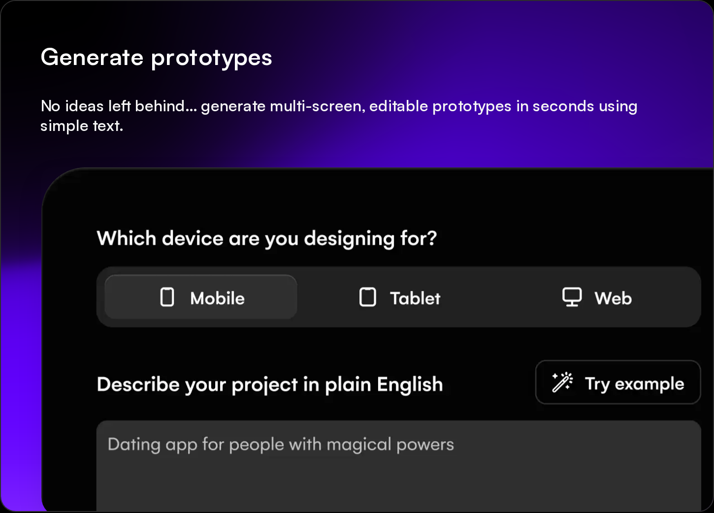 Uizard AI-assisted UI mockups from prompts, sketches, and screenshots